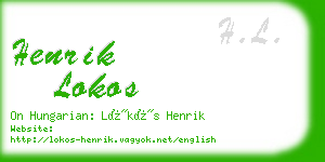 henrik lokos business card